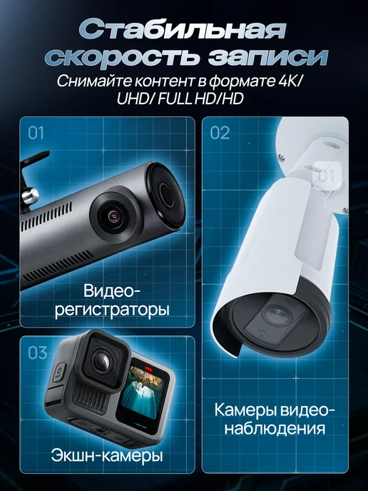 NIVATRO Карта памяти 128 гб MicroSD TF-card 10 класс для телефона, 128 ГБ, фото 3