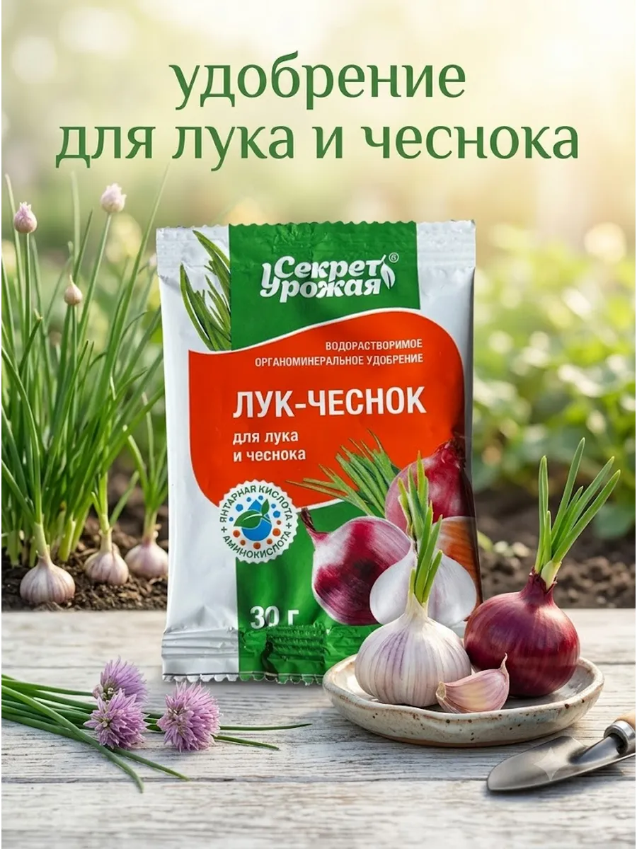Удобрение для лука и чеснока с янтарной кислотой