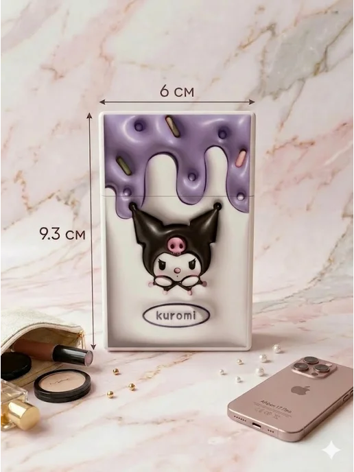 Портсигар Kuromi, фиолетовый, фото 4