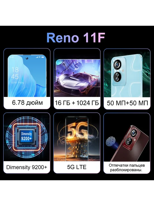 Смартфон VOVE Reno 11 F 16/1024 ГБ, красный, фото 3