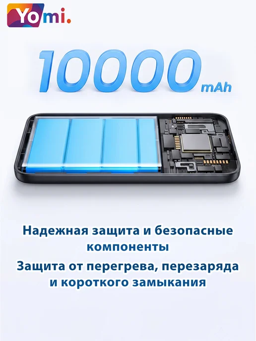 Павербанк Внешний аккумулятор 10000 мАч 22.5W с дисплеем, че…, 10000 мАч, 22,5 Вт, фото 2
