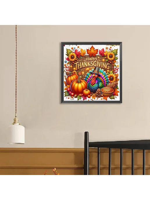 5D DIY полная картина на Осень, декор 40x40см, 40x40 см, фото 4