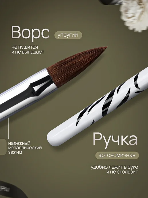 GRYU Кисти для маникюра, белый, фото 2