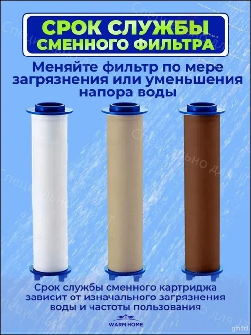 Фильтр для душа, 15-ступенчатая очистка, 8.5 см, вариант, фото 5