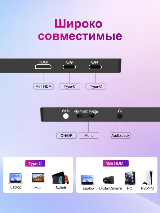 Unew 12,3 - дюймовый сенсорный монитор 8 3 1920x720 60Hz, 1920x720, фото 4