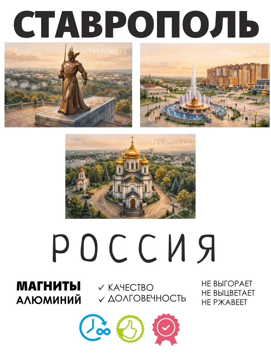 Набор магнитов Россия Ставрополь