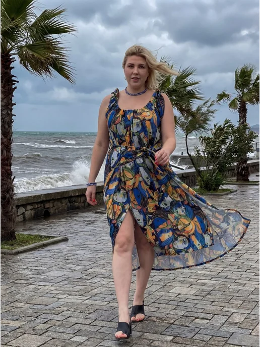 Sarah Morenberg Выкройка летний сарафан на запах размеры 50-68, вариант, фото 4