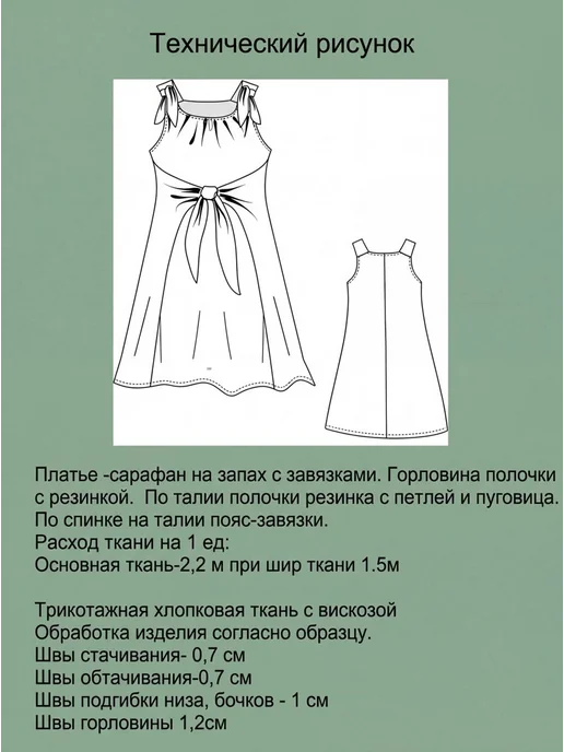Sarah Morenberg Выкройка летний сарафан на запах размеры 50-68, вариант, фото 6