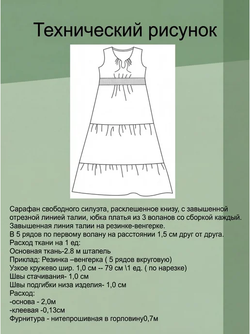 Sarah Morenberg Выкройка ярусный сарафан Ностальжи размеры 50-66, вариант, фото 2