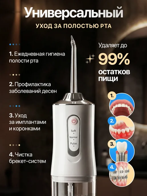 h2ofloss ирригатор для зубов портативный, вариант, фото 2