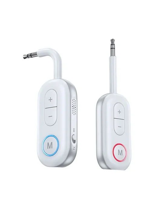 Беспроводной 2в1 передатчик приёмник 3.5 мм Bluetooth 5.3, белый, фото 2