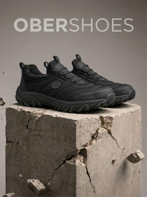 OberShoes Кроссовки мужские осенние утепленные черные, черный, фото 4