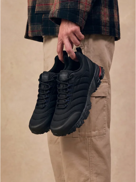 OberShoes Кроссовки мужские осенние утепленные черные, черный, фото 4