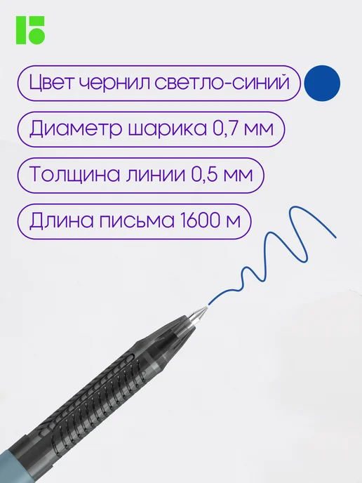 Berlingo Ручки шариковые синие, набор для школы 5 штук, синий, 12 шт, фото 5
