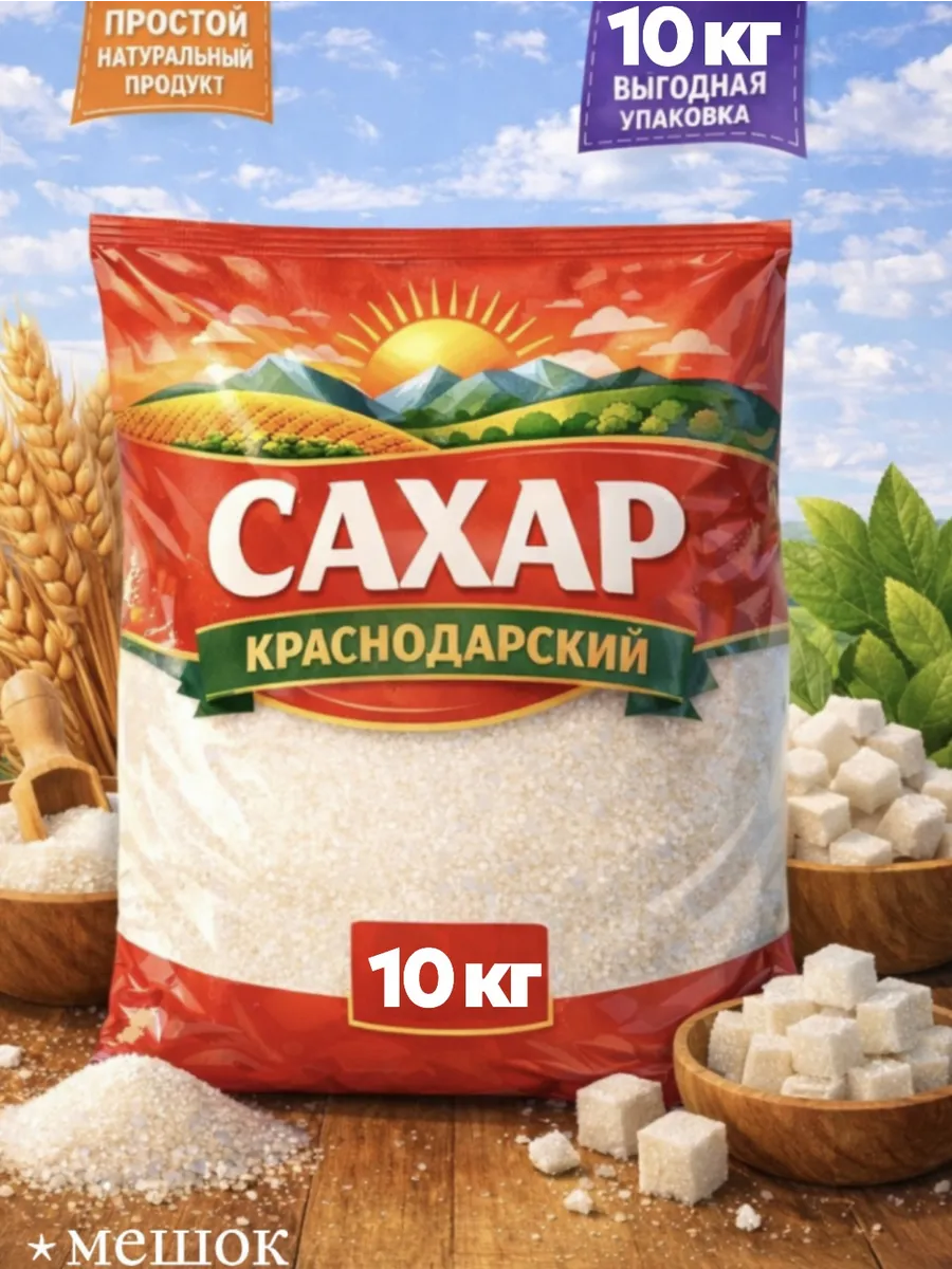 Сахар песок Краснодарский 10 кг