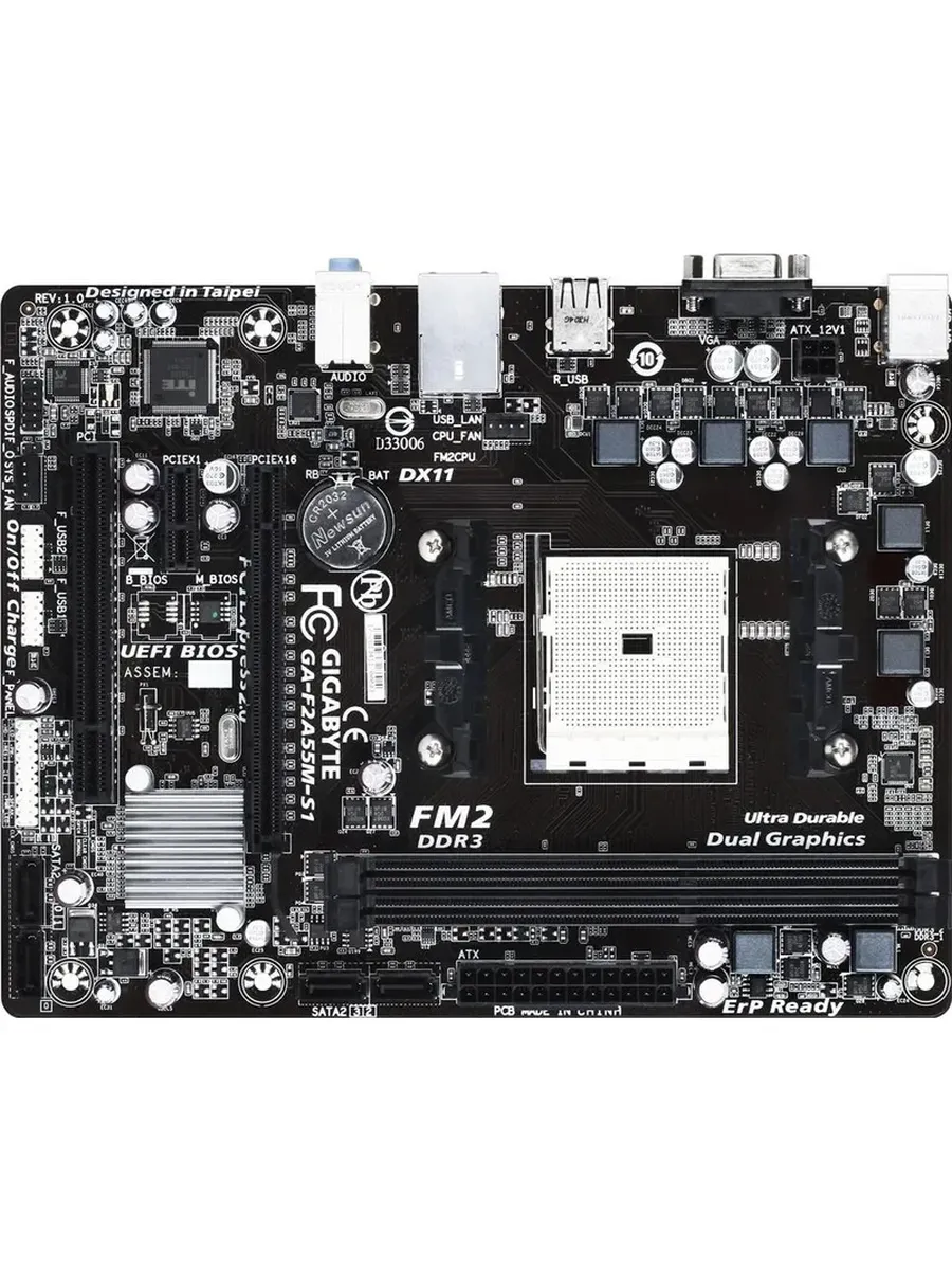 Материнская плата microATX FM2 (GA-F2A55M-S1) Gigabyte 899053738 купить за 5 834 ₽ в интернет‑магазине Wildberries