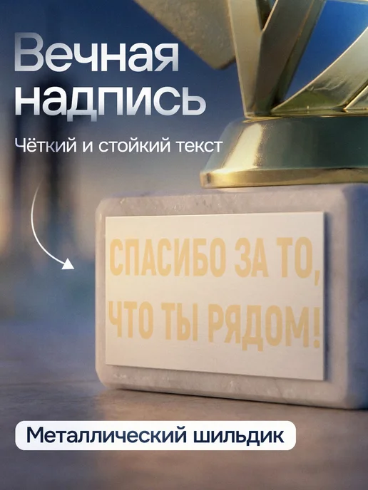 GiftProm Подарок статуэтка для награждения Жене, желтый, фото 5