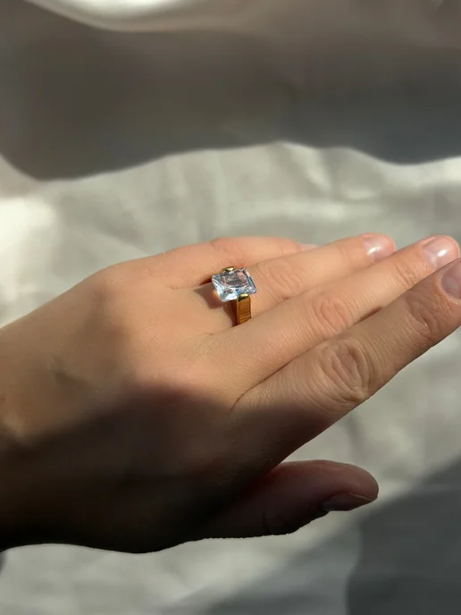 ARTVI Jewelry Кольцо с крупным камнем, желтый, фото 2