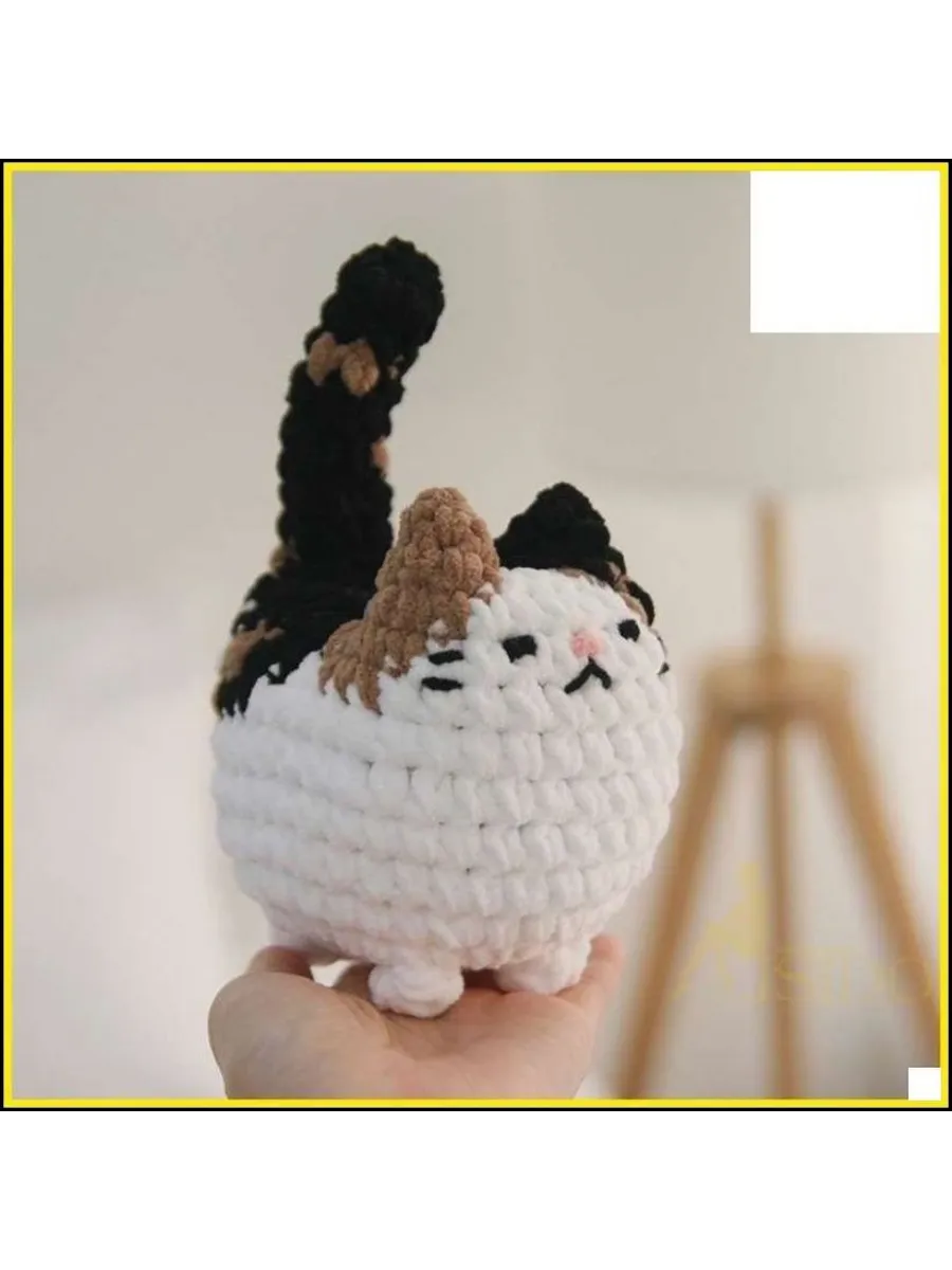 Набор для вязания игрушки котёнка крючком