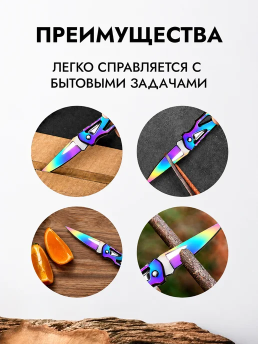 ЛИСТ тактика Нож складной брелок, синий, фото 4