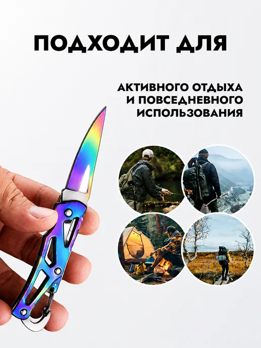 ЛИСТ тактика Нож складной брелок, синий, фото 5