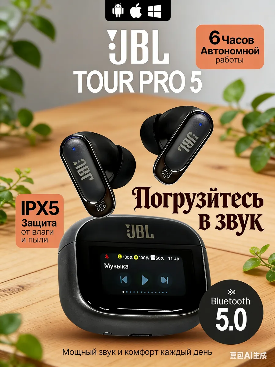 Ruisonderdrukkende draadlose oorfone vir musiekoproepe