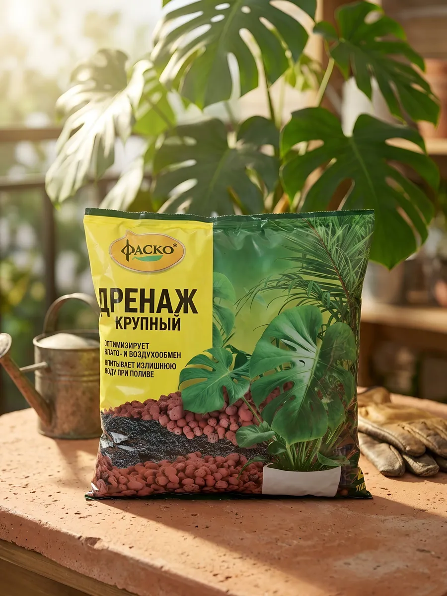 Дренаж керамзитовый крупный для цветов 2 л