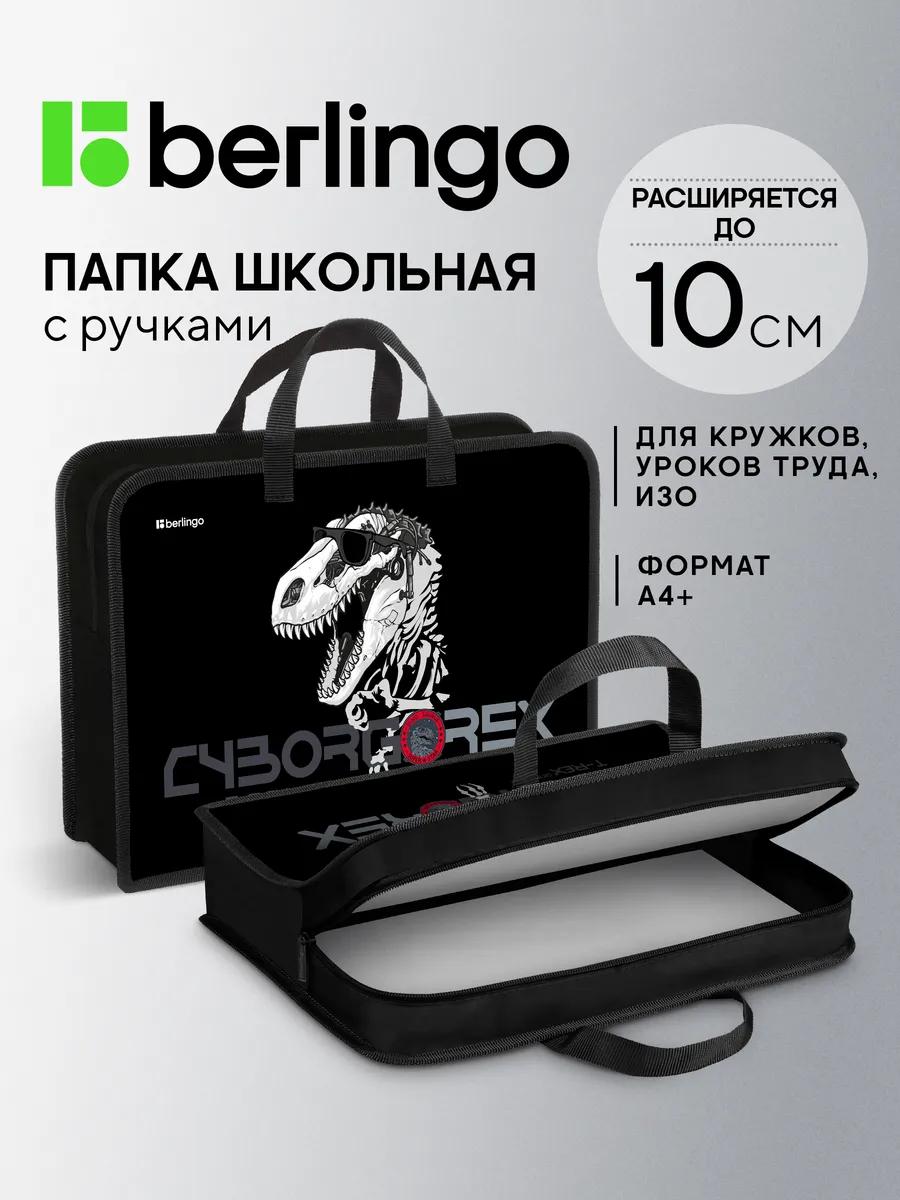 Школьная папка-сумка с ручками 1 отделение, для мальчиков