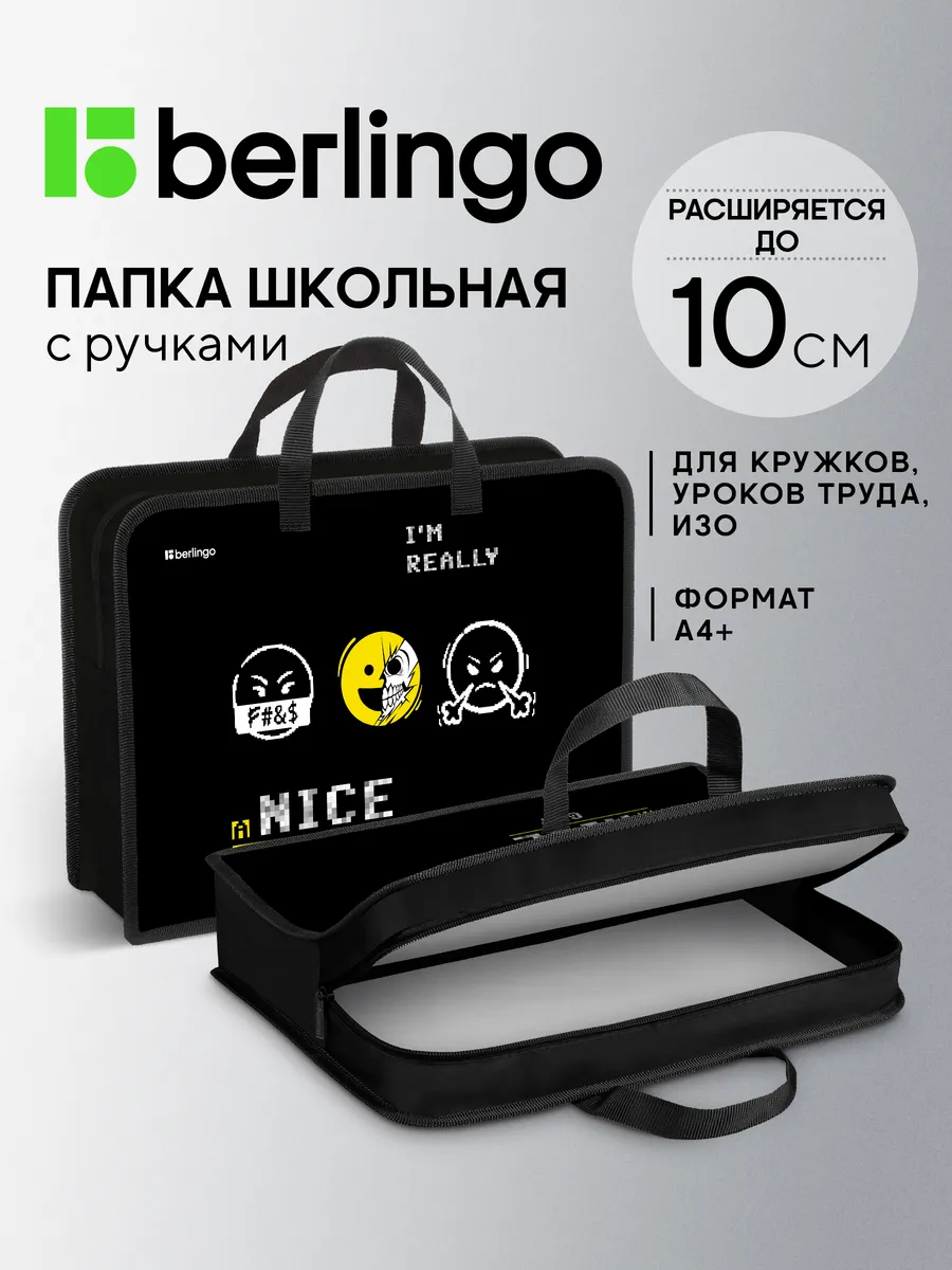 Школьная папка-сумка с ручками 1 отделение, для мальчиков