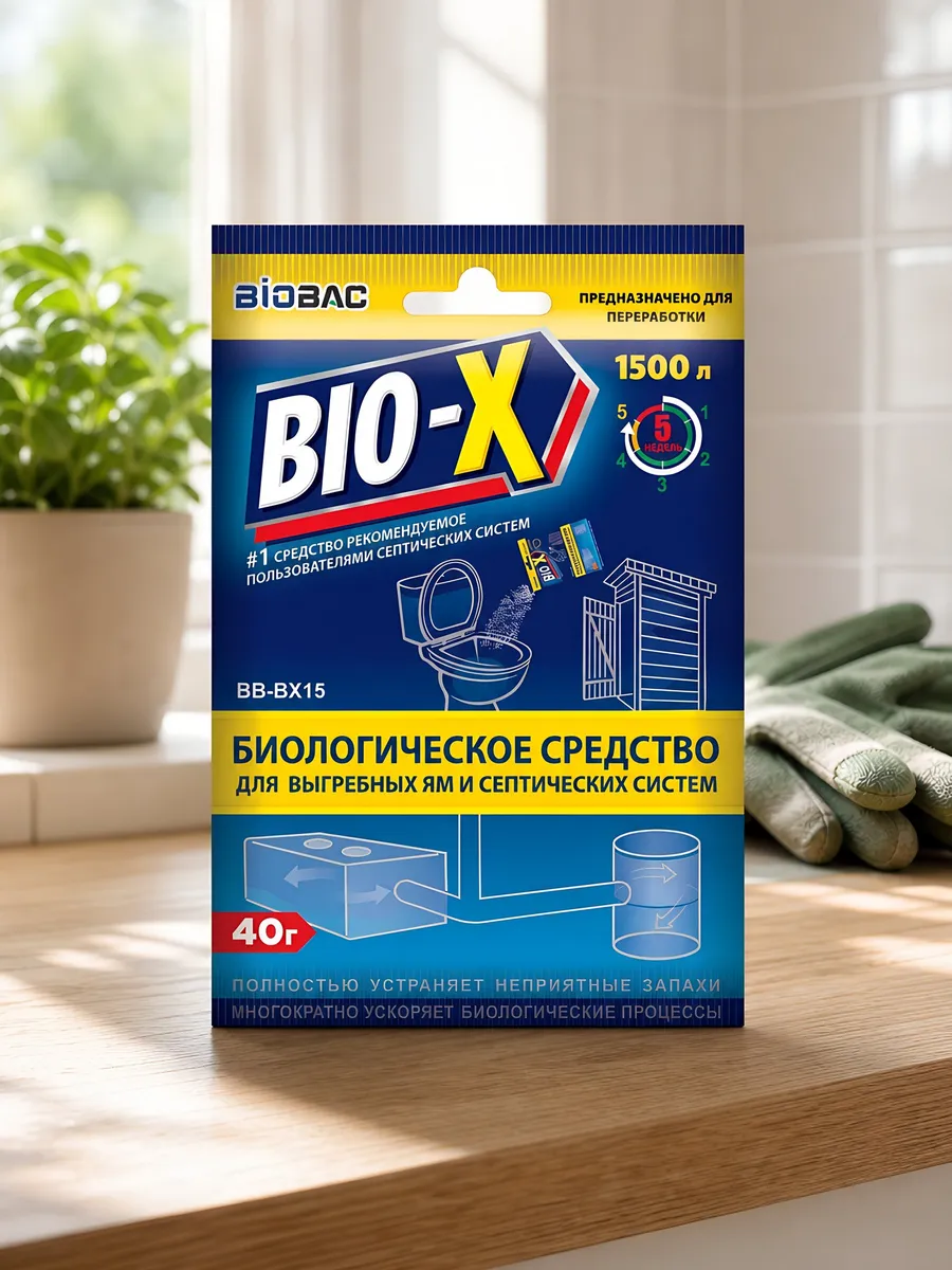 Биологическое средство для септиков и выгребных ям 40г
