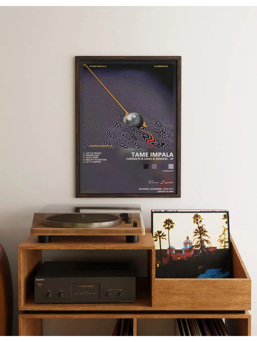 Музыкальный постер Tame Impala - Currents B-Sides Remi 40x60