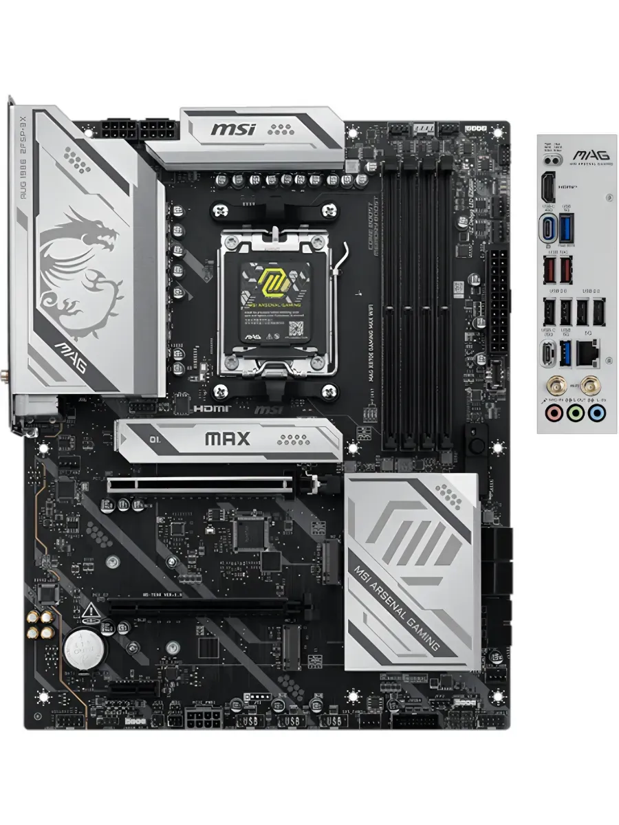 MSI Материнская плата MAG X870E GAMING MAX WIFI AM5 4xDDR5 4