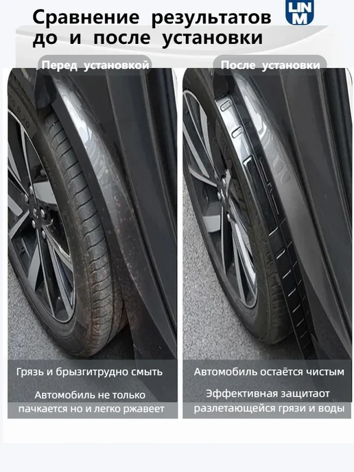 Брызговики для Toyota Highlander XU70 2019-2025 комплект 2шт, 2 шт, фото 6
