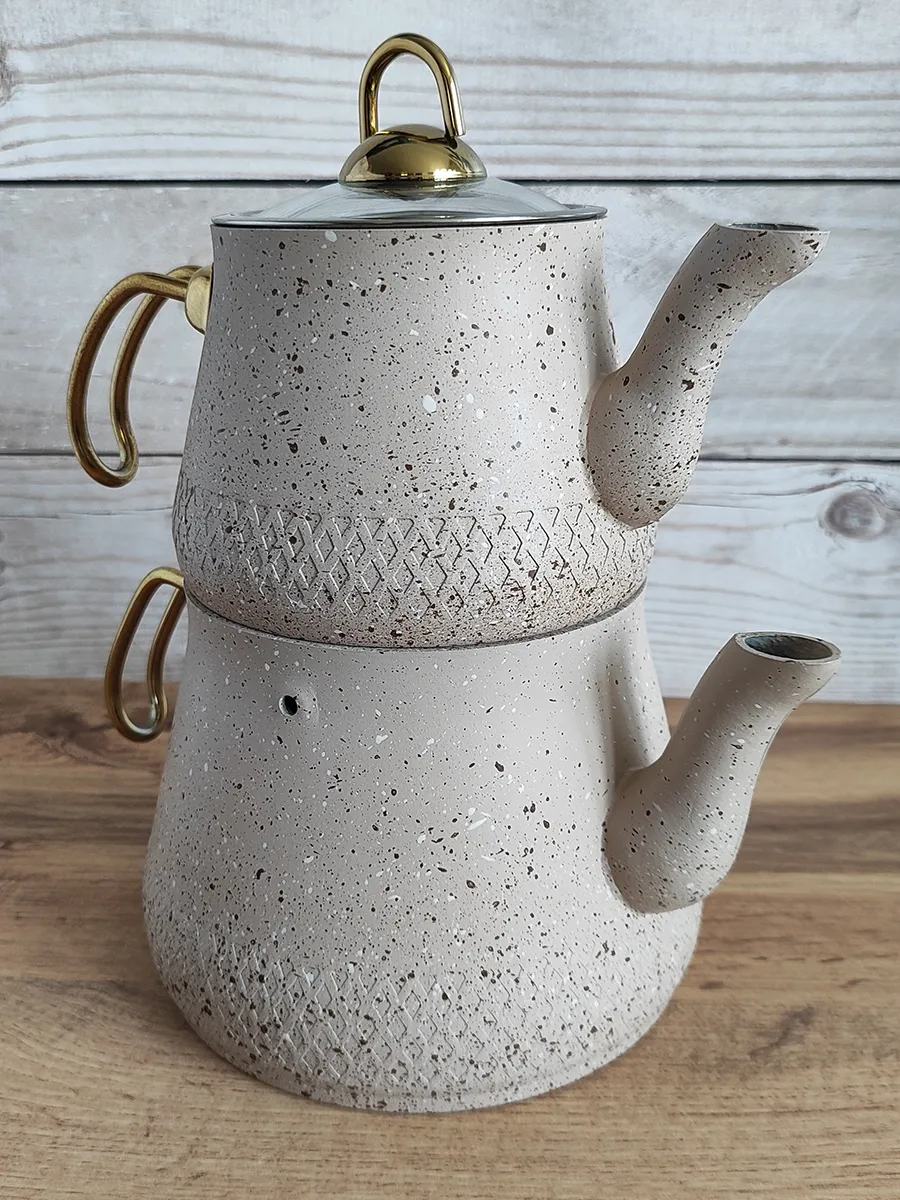 Çift Katlı Granit Çaydanlık, 3 L, Türkiye 2