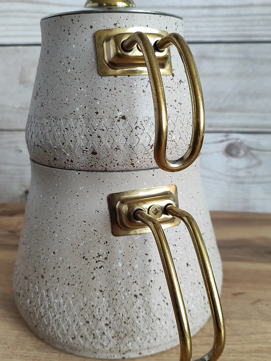 Çift Katlı Granit Çaydanlık, 3 L, Türkiye 4