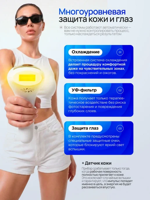 Технология долголетия Фотоэпилятор лазерный для удаления волос на теле женский, вариант, фото 5