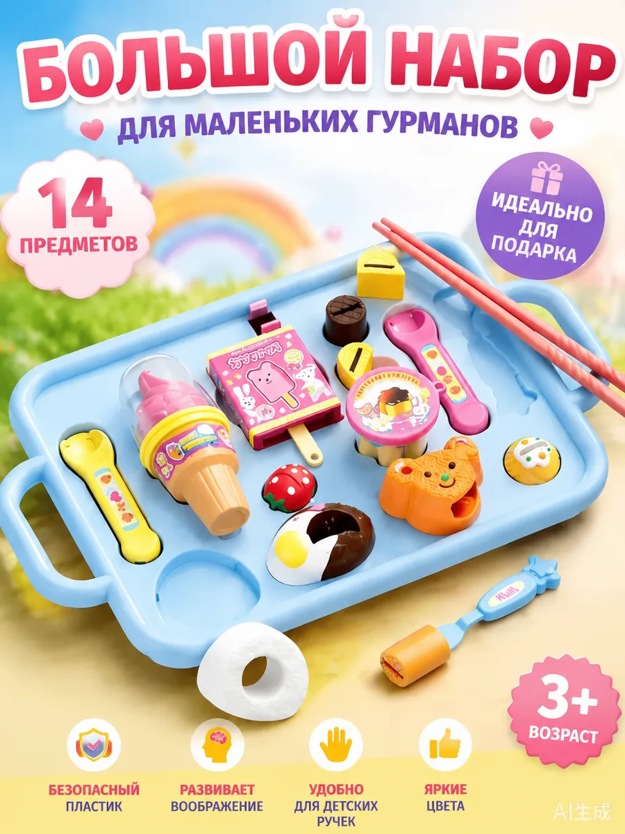 Игрушки еда для кукол с ложкой