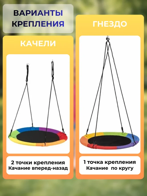 Качели садовые взрослые подвесные, синий, фото 4