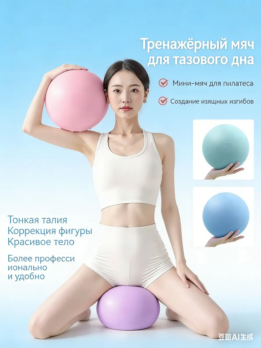 Фитбол мини для пилатеса, 25 см, ПВХ