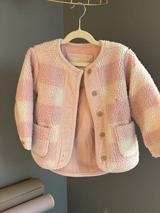 Жакет плюшевый 104 Mothercare, розовый