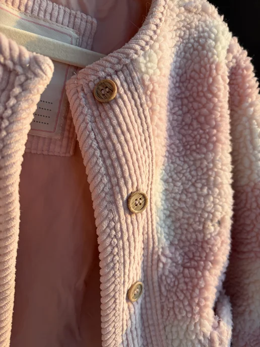 Жакет плюшевый 104 Mothercare, розовый, фото 2