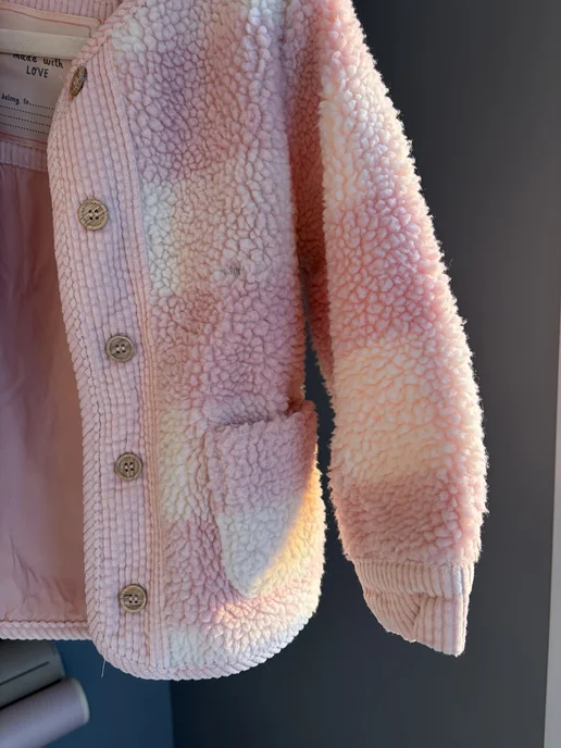 Жакет плюшевый 104 Mothercare, розовый, фото 3