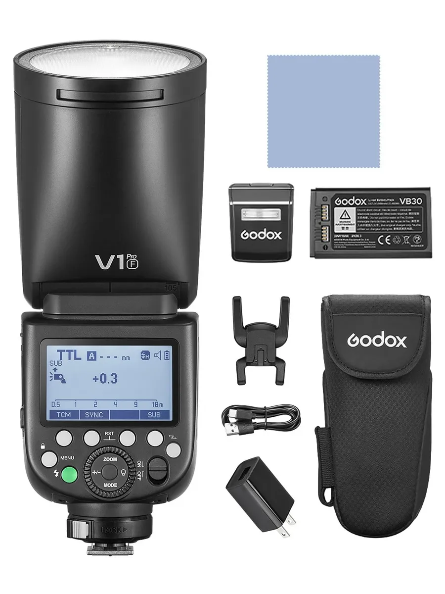 Вспышка Godox V1 PRO F для Fujifilm TTL