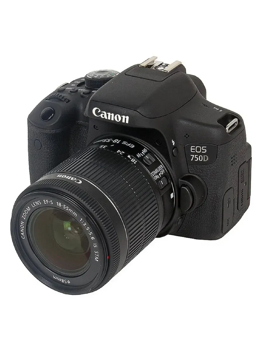 Зеркальный фотоаппарат Canon EOS 750D Kit 18-55 IS STM, Black