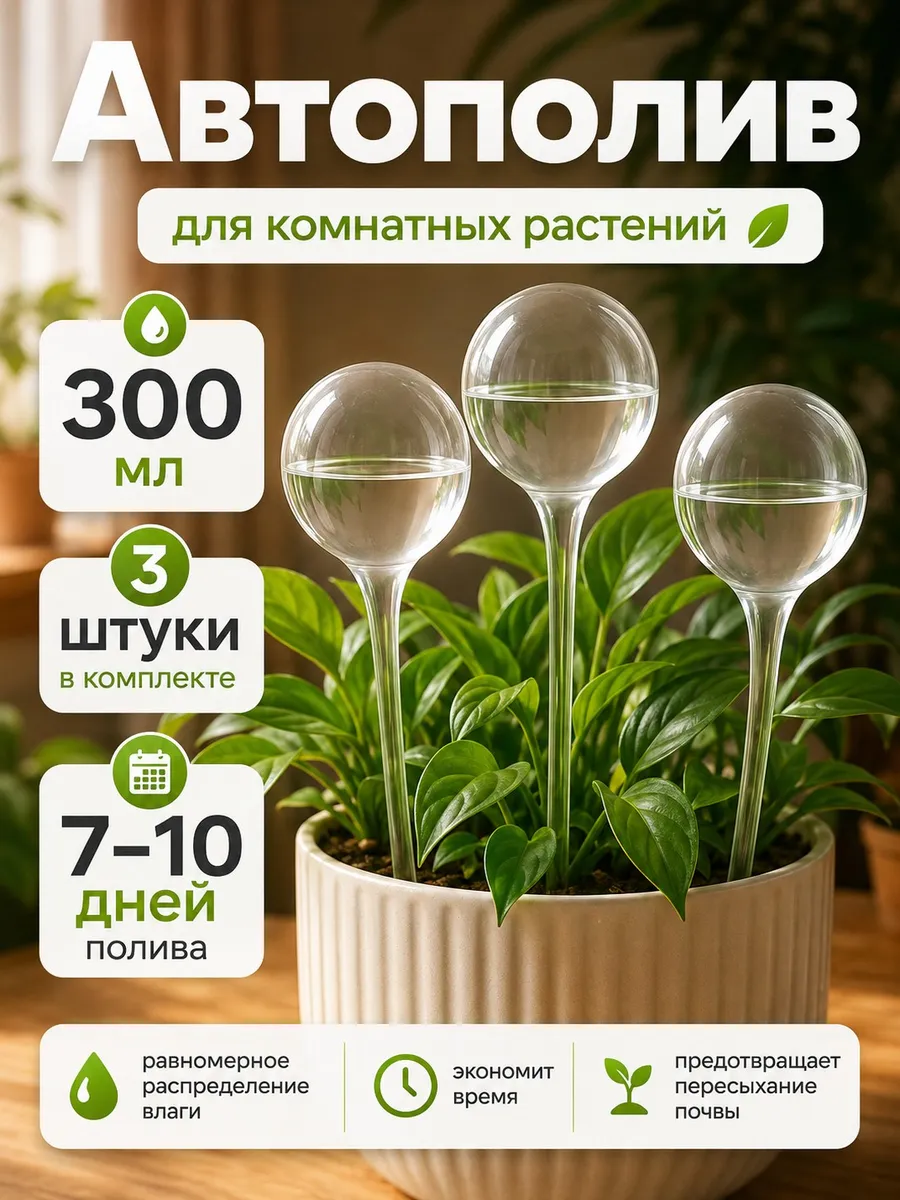 Автополив для комнатных растений колба для полива цветов