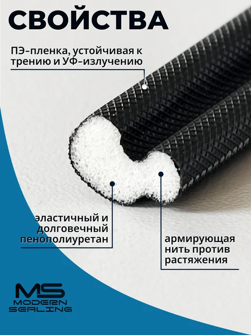 Modern Sealing Уплотнитель для пластиковых окон ПВХ Шлегель (аналог Q-Lon), черный, фото 2