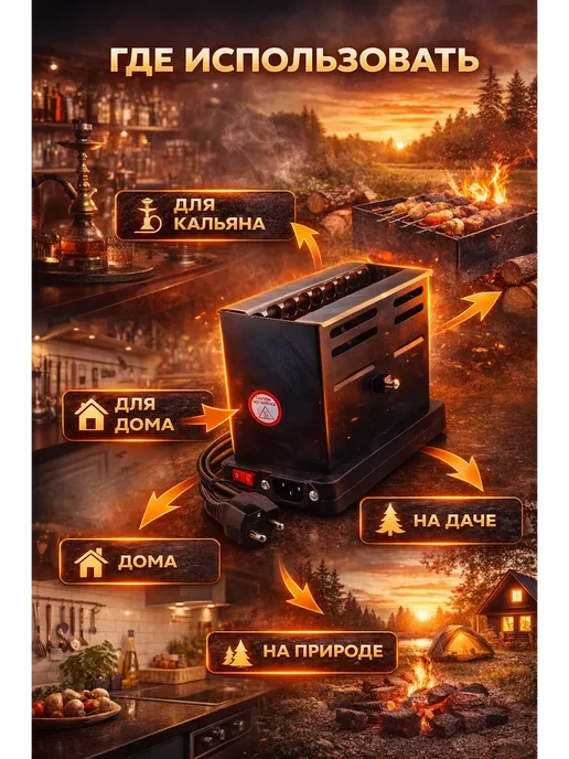 hooyeony Стартер для розжига угля, в упаковке 1,1 кг, фото 3