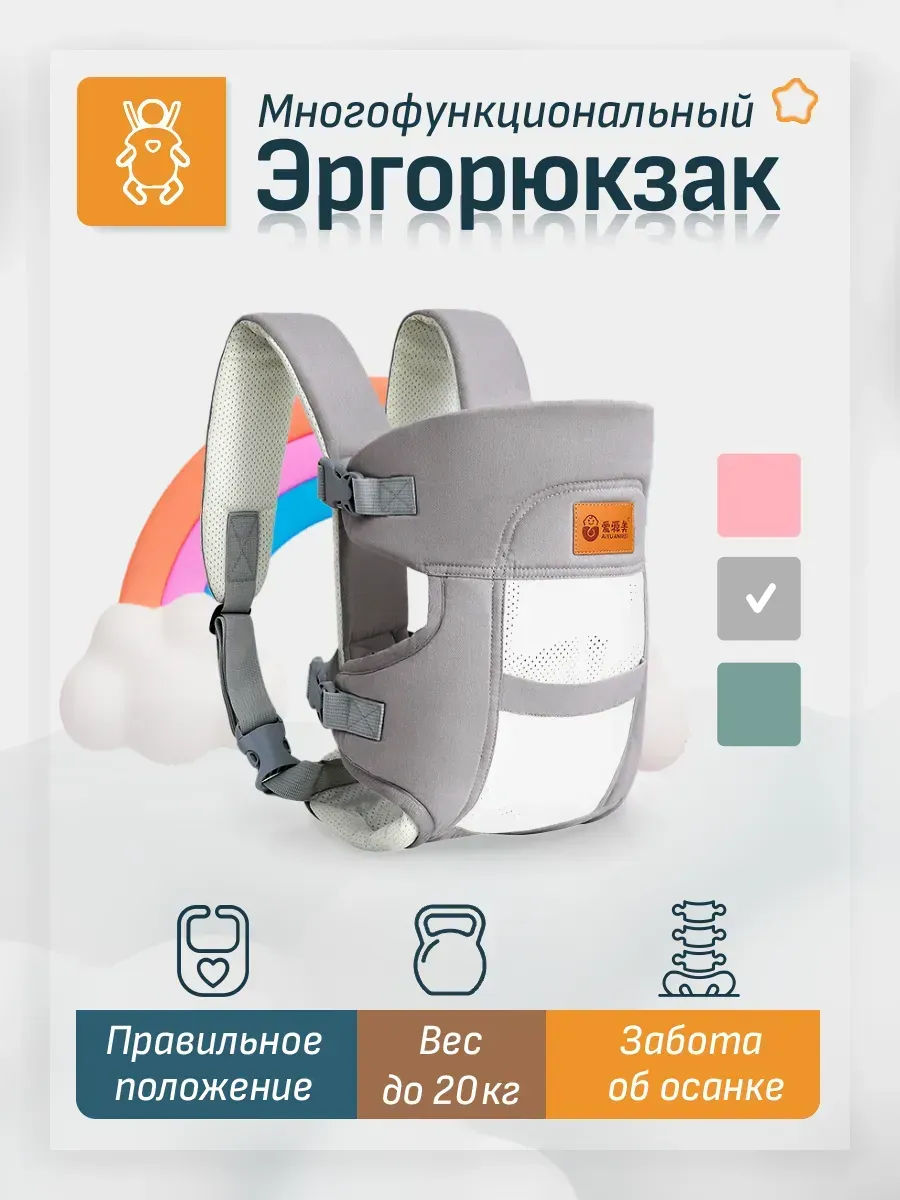 Эргорюкзак кенгуру для новорожденных слинг