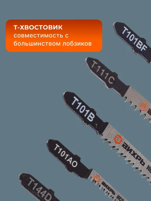 ВИХРЬ Пилки для лобзика по дереву, черный, фото 3