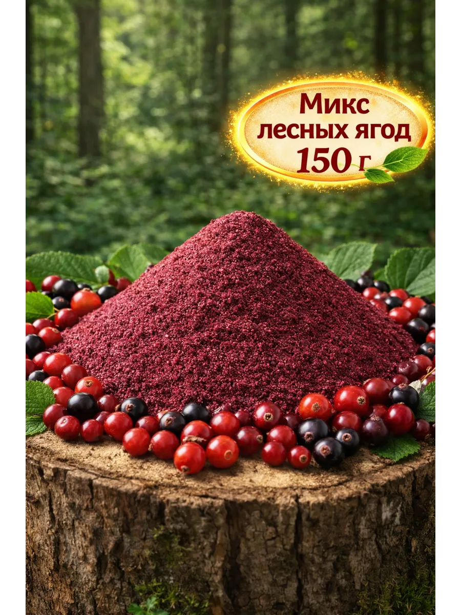Микс лесных ягод сублимированный молотый, 150 г
